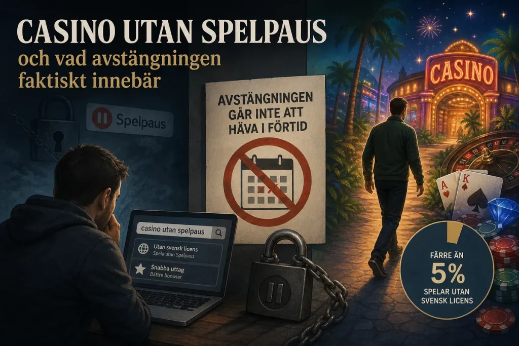 Casino utan Spelpaus och vad avstängningen faktiskt innebär