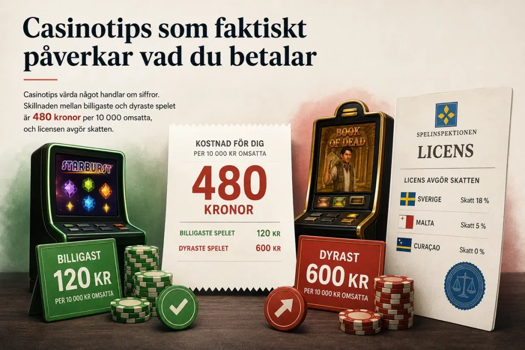 Casinotips som faktiskt påverkar vad du betalar