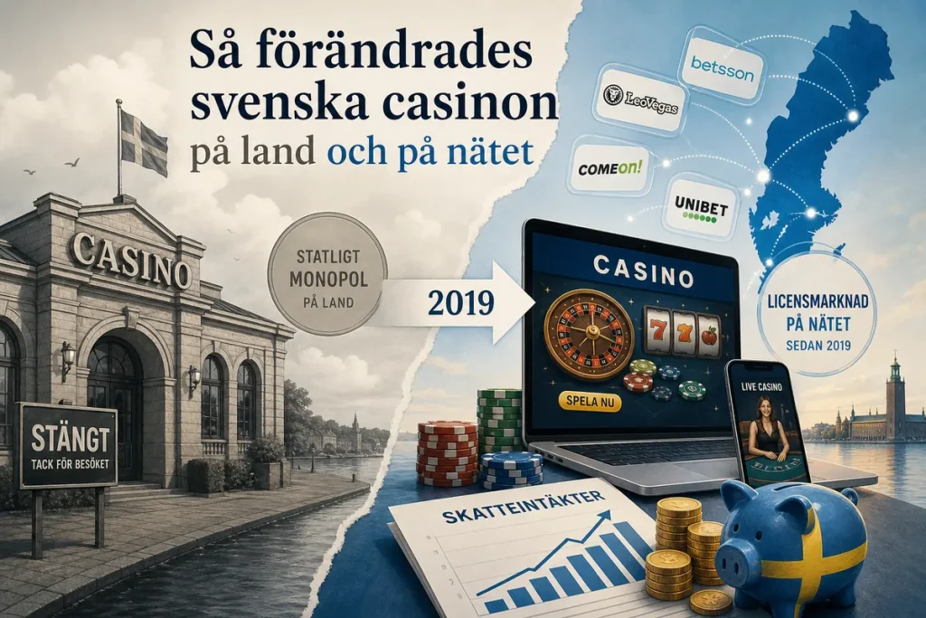 Så förändrades svenska casinon på land och på nätet